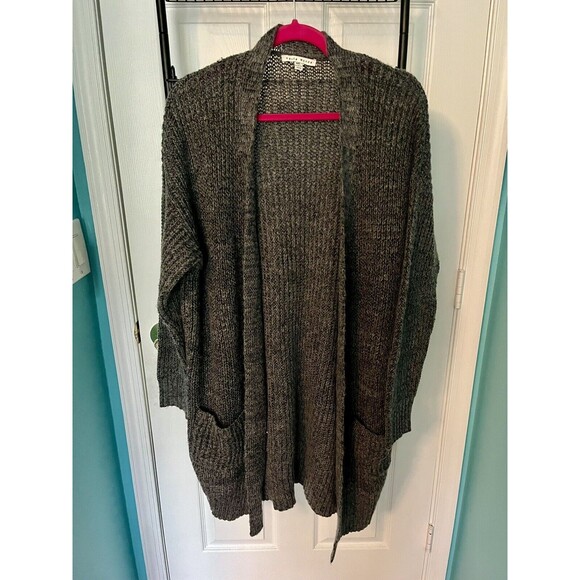 Haute Monde Womens Cardigan Sweater Gray Size M Lightly Worn - Picture 1 of 4